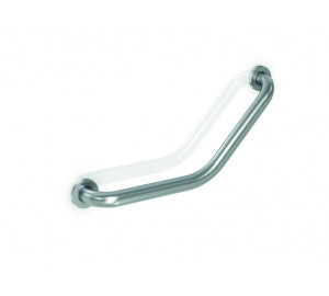 Angled grab bar 300x300mm stainless steel polished